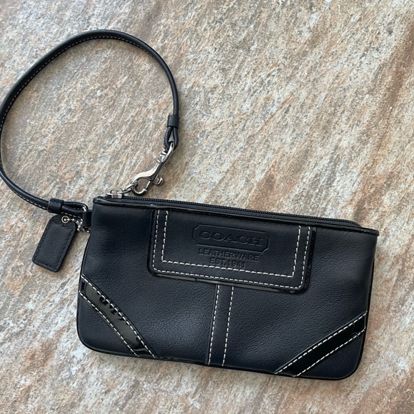 Coach Handbags - Black Leather coach wristlet